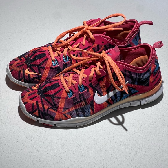 Nike Free Womens 5.0 Tr Fit 4 Mesh Print Training running Shoes Size 9 sneakers - Picture 2 of 7